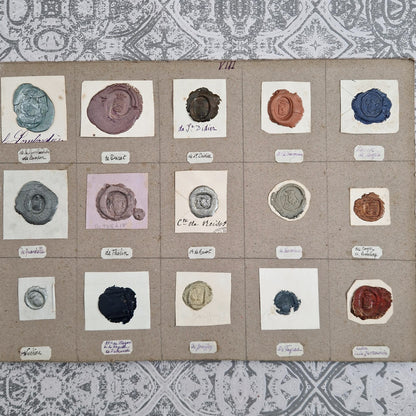 Sceaux polychromes - Cires pastel, bleues et argentées