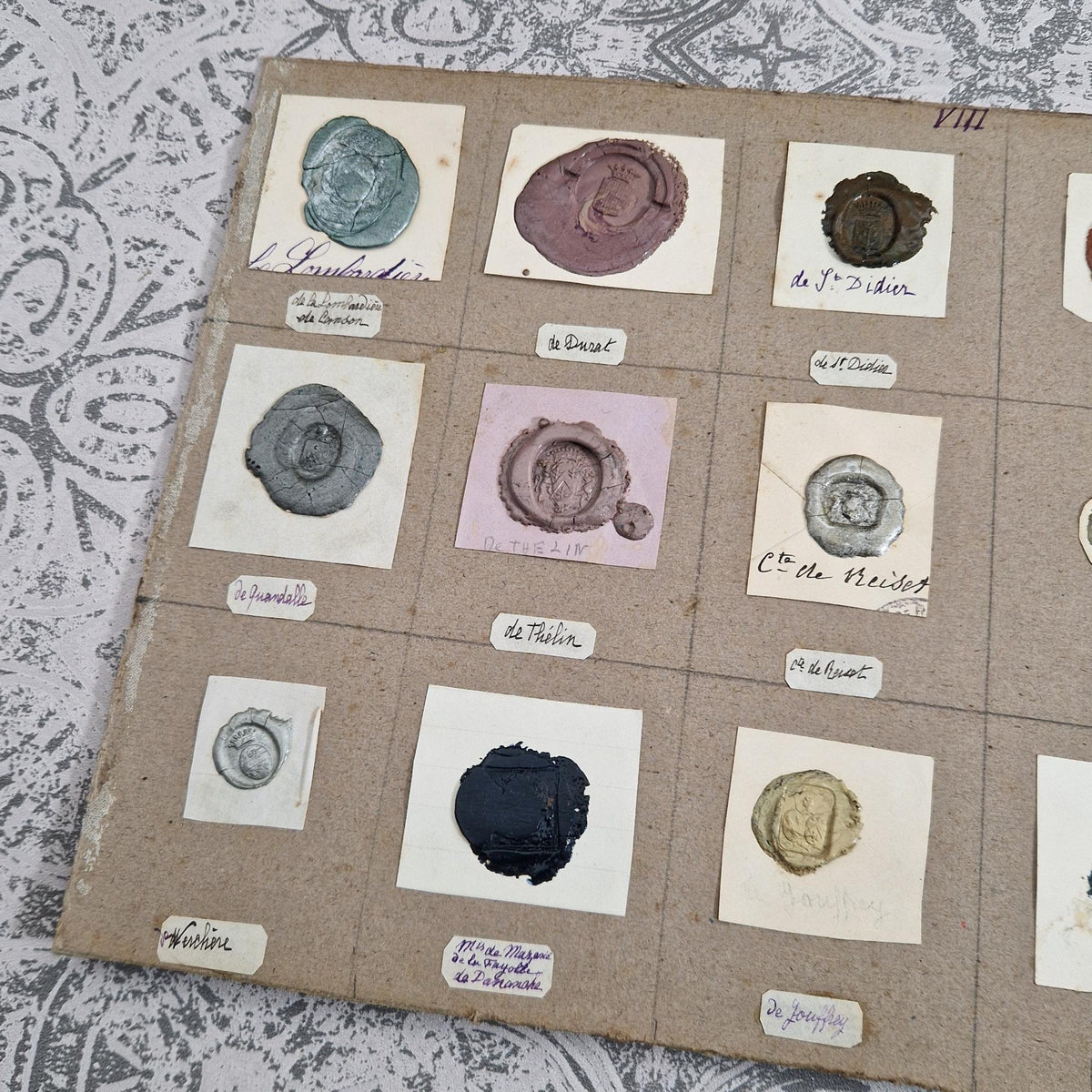 Sceaux polychromes - Cires pastel, bleues et argentées