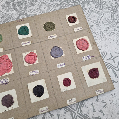 Antique polychrome seals - Pink & green waxes