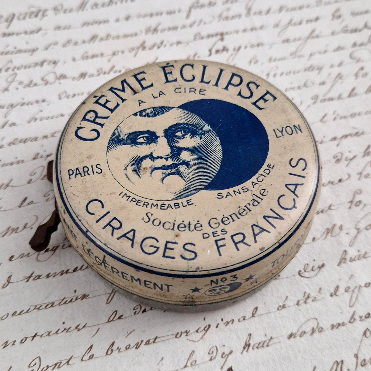 Éclipse Cream Shoe Polish Tin No. 3 - Blue Label
