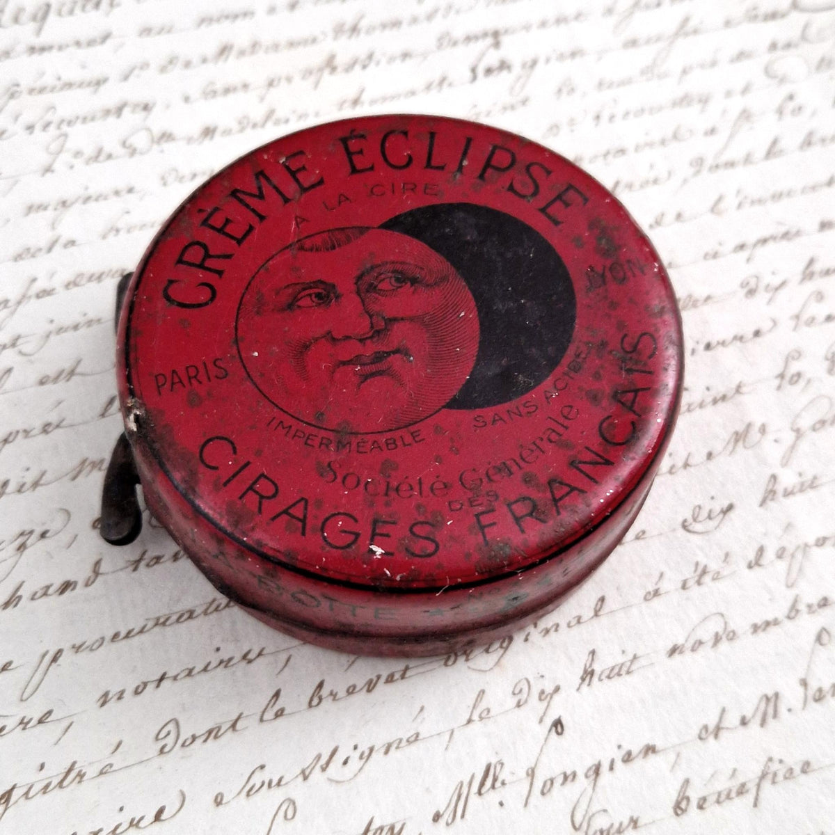Éclipse red shoe polish cream tin no. 3