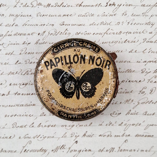 Au Papillon Noir Shoe Cream Tin - Pantin