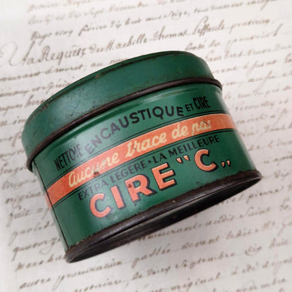 Cire C wax polish tin - Little shoeshiner design