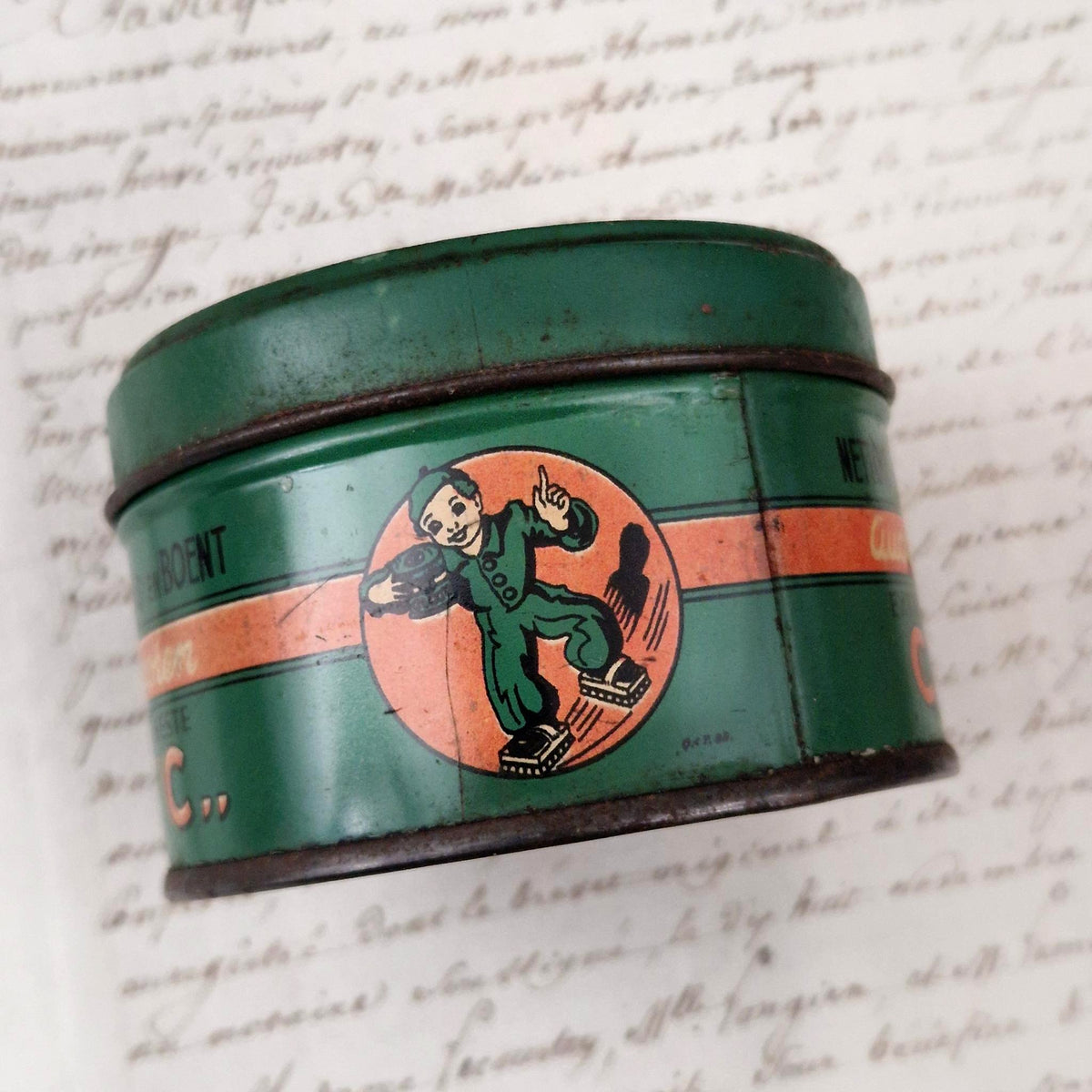 Cire C wax polish tin - Little shoeshiner design