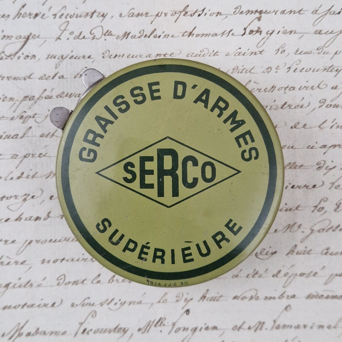 Vintage SERCO gun grease tin