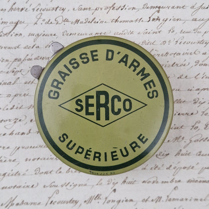 Vintage SERCO gun grease tin