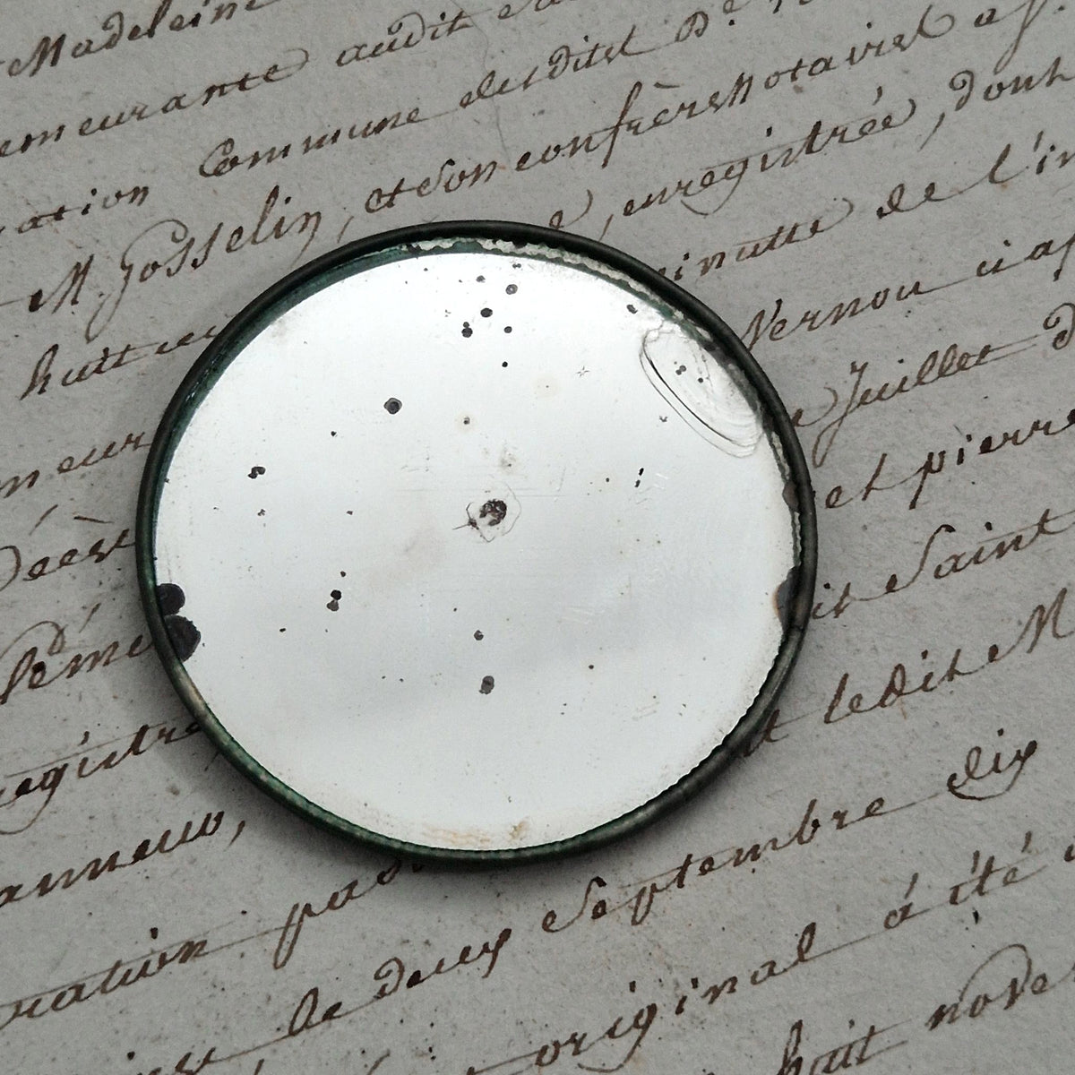 Miroir de poche publicitaire Crème Éclipse