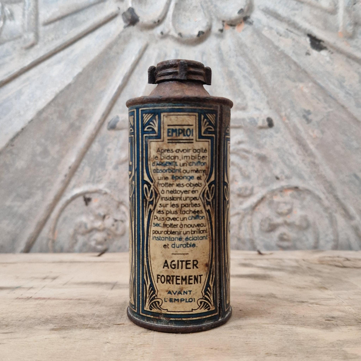 Boîte bidon ancien « Argentil » - Lion Noir, Vers 1910