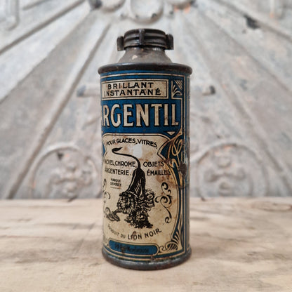 Vintage "Argentil" - Lion Noir can, circa 1910