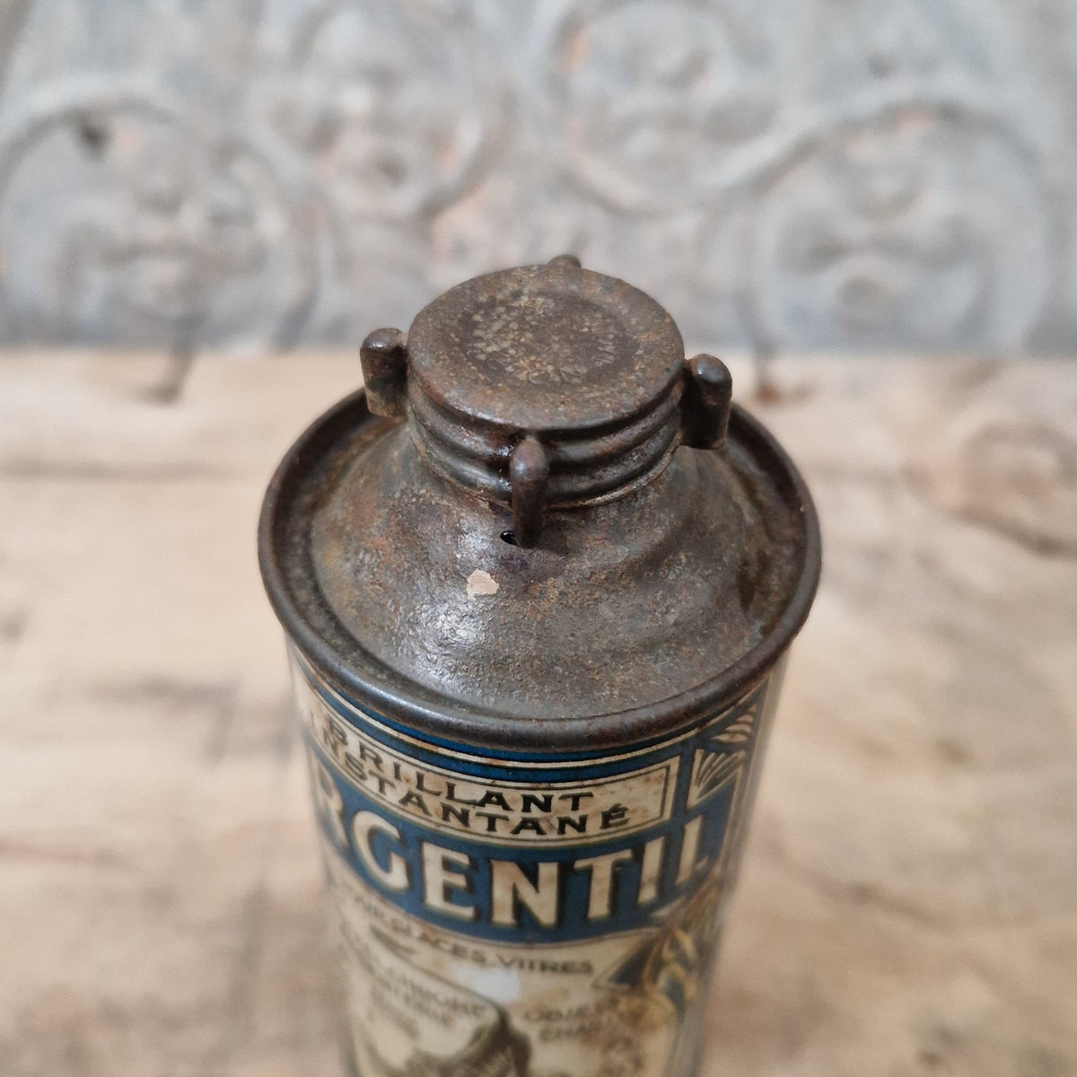 Vintage "Argentil" - Lion Noir can, circa 1910