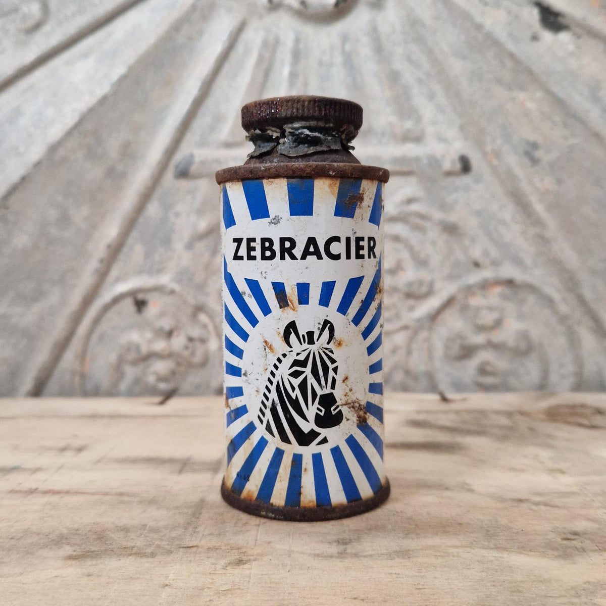 Vintage "Zebracier" tin - Reckitt, Choisy-le-Roi