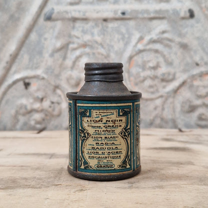 Rare mini sample tin "Argentil" - Lion Noir, circa 1910