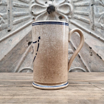 Chope d’archer n° 13 à décor d’écusson bleu - Sarreguemines