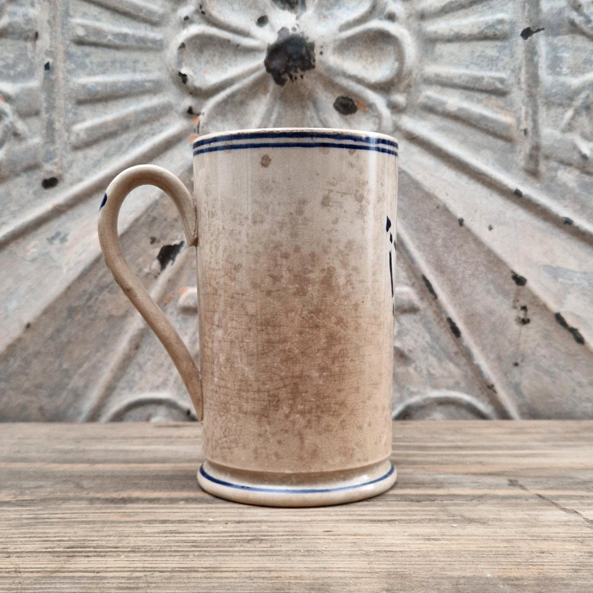 Chope d’archer n° 13 à décor d’écusson bleu - Sarreguemines