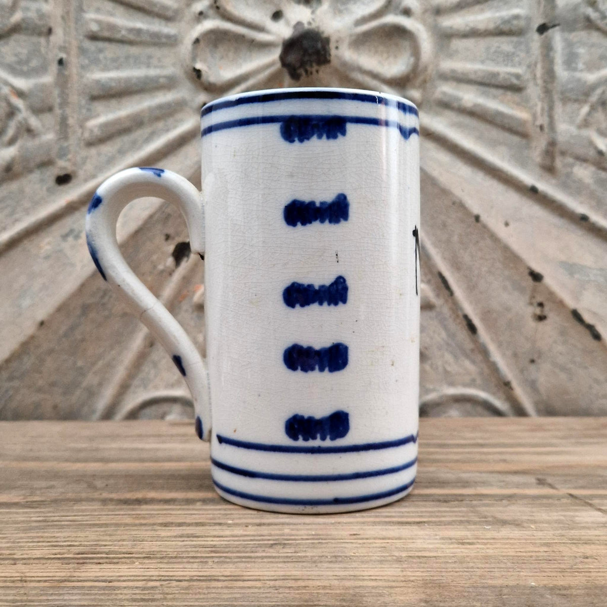 Antique archer's tankard no. 11 in earthenware