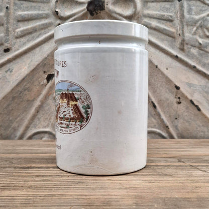 Ancien pot publicitaire polychrome  « Félix Potin »