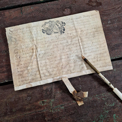 Acte manuscrit sur parchemin - Début XVIIIe siècle