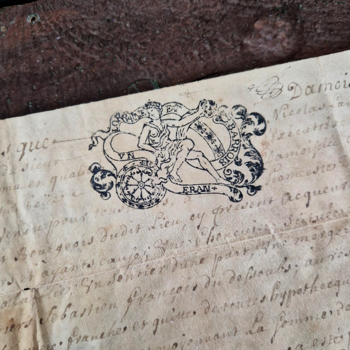 Acte manuscrit sur parchemin - Début XVIIIe siècle