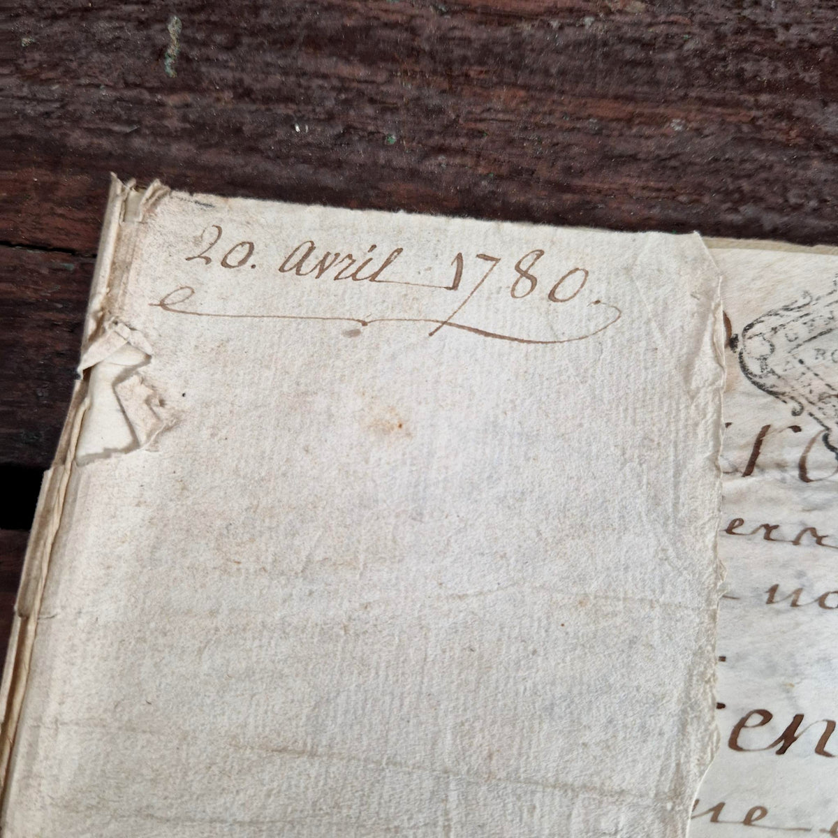 Acte manuscrit, calligraphie et paraphes - 1780, 12 pages