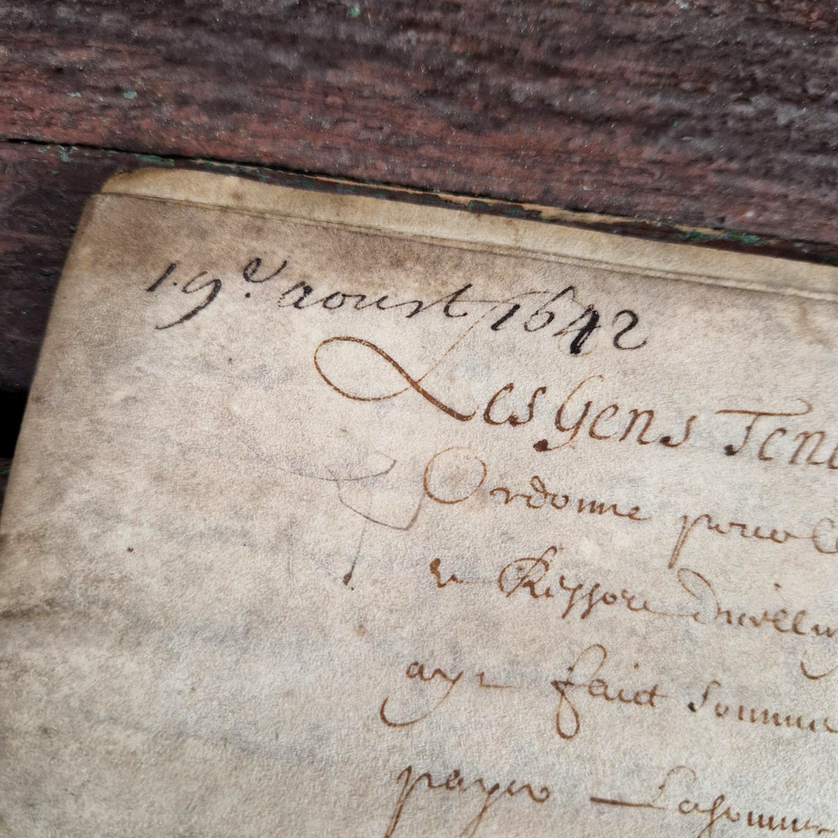 Ancien cahier manuscrit judiciaire - 1642 - 14 pages