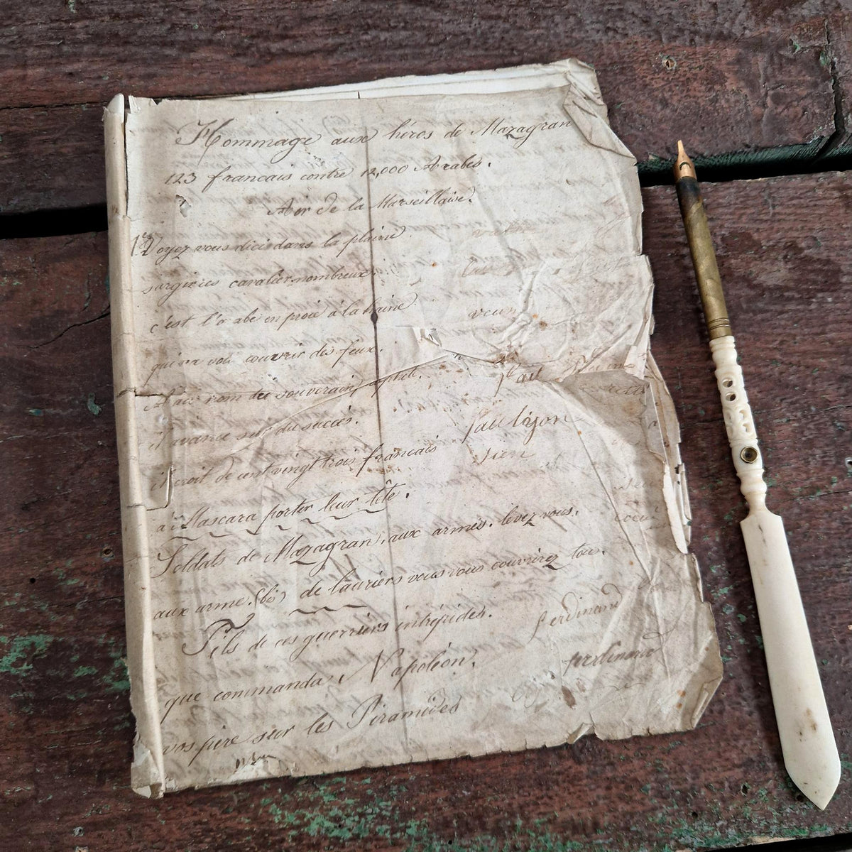 Manuscrit de chansons populaires et militaires - XIXe
