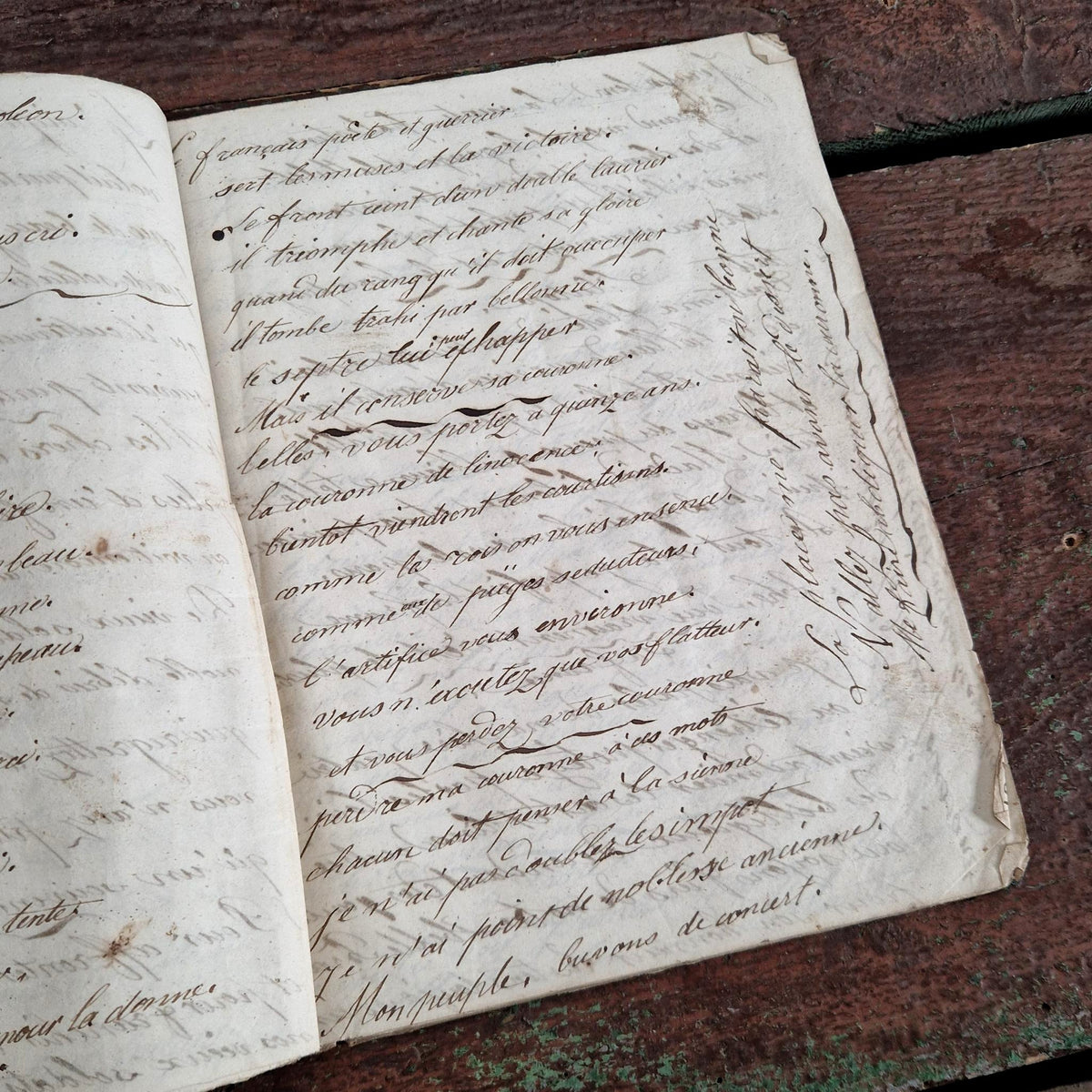 Manuscrit de chansons populaires et militaires - XIXe