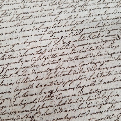 Cahier manuscrit à timbres royaux, Ambert - 1829 - 12 pages