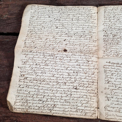Cahier manuscrit à timbres royaux, Ambert - 1829 - 12 pages
