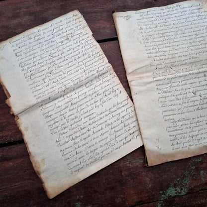 Grand cahier manuscrit - 22 pages - Fin XVIIIe (d1)