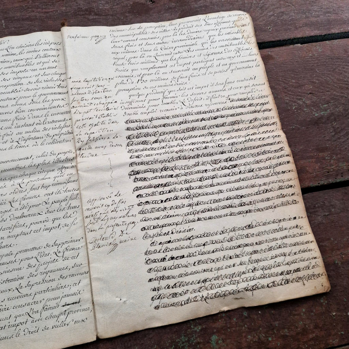 Grand cahier manuscrit - 22 pages - Fin XVIIIe (d1)