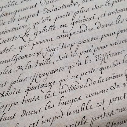 Grand cahier manuscrit - 22 pages - Fin XVIIIe (d1)