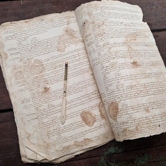 Cahier manuscrit grand format - 16 pages - Fin XVIe