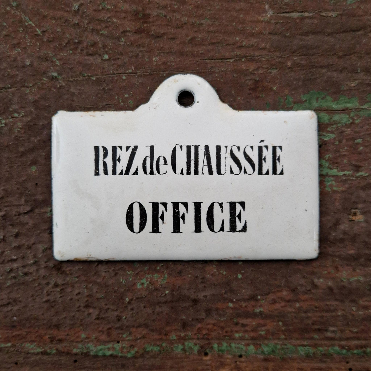 Enamel sign “Ground Floor / Office” – Early 20th century