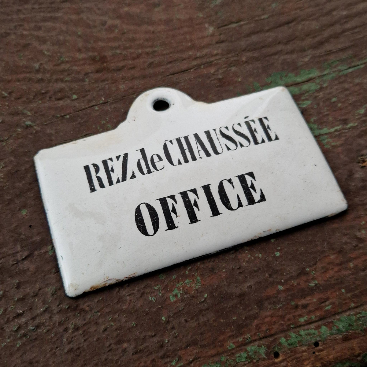 Enamel sign “Ground Floor / Office” – Early 20th century