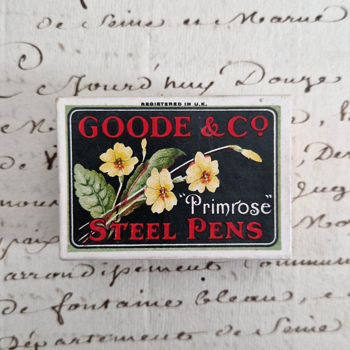 Boîte de plumes Primrose - Goode & Co., Londres