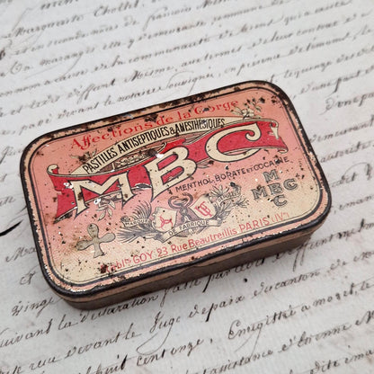 Box of MBC cocaine lozenges, Goy Paris - Circa 1900