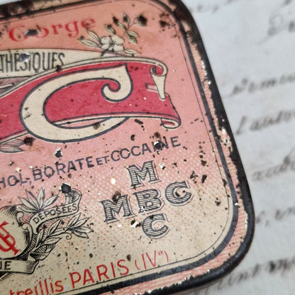 Box of MBC cocaine lozenges, Goy Paris - Circa 1900