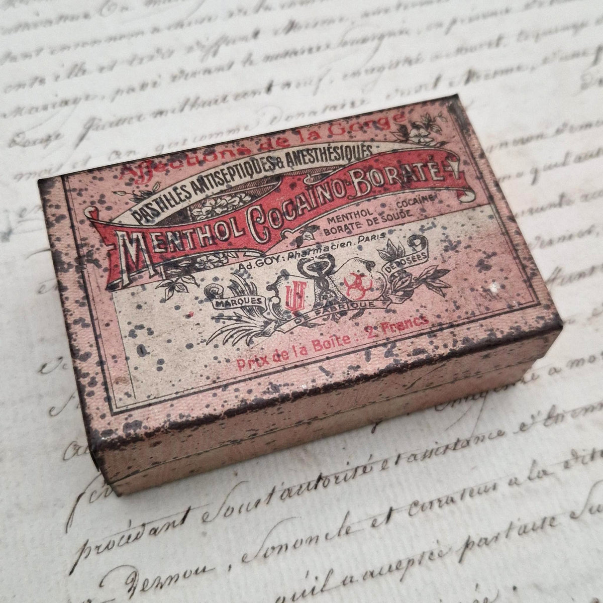 Boîte de pastilles à la cocaïne - Menthol Cocaïno-Boraté