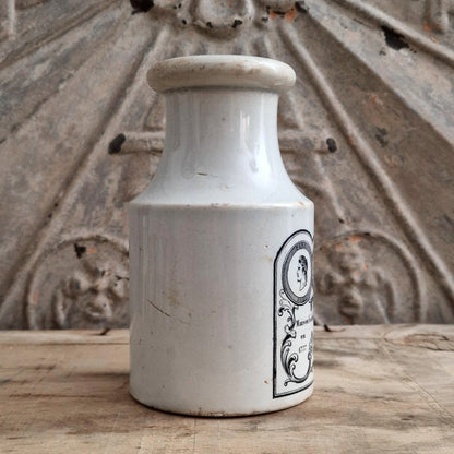 Rare Grey Dijon mustard pot - Creil & Montereau - 1856 / 1860