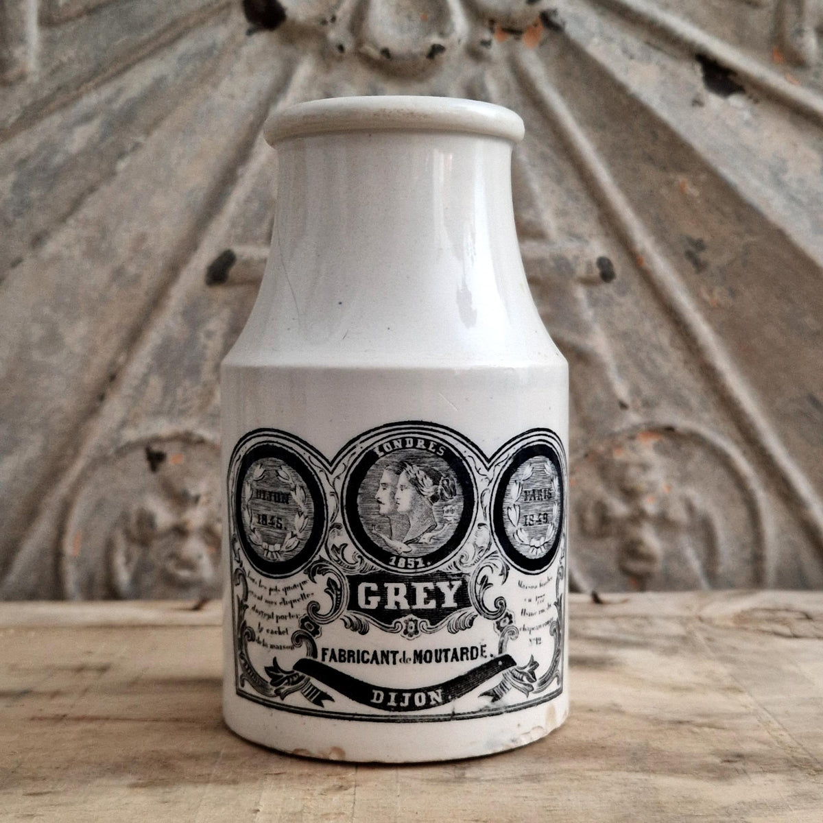 Rare pot à moutarde Grey Dijon - Creil & Montereau -1851 / 1855