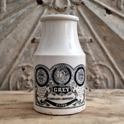 Rare pot à moutarde Grey Dijon - Creil & Montereau -1851 / 1855