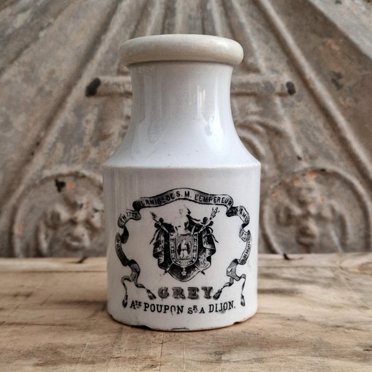 Antique Grey mustard pot - Auguste Poupon successor - 1867 / 1876