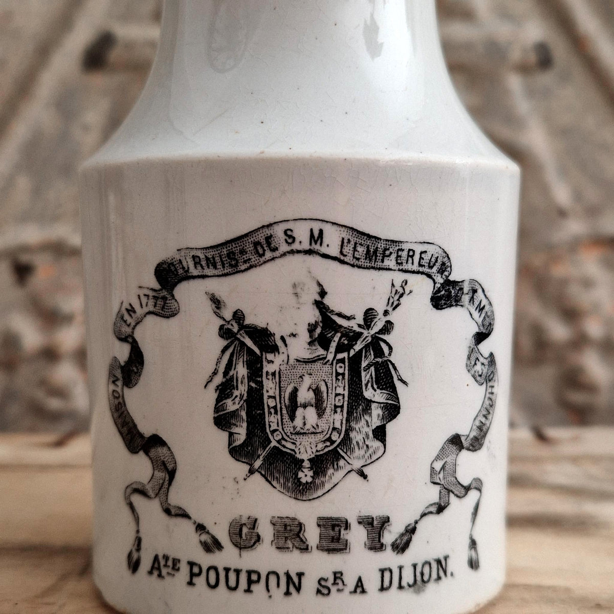 Ancien pot à moutarde Grey - Auguste Poupon successeur - 1867 / 1876