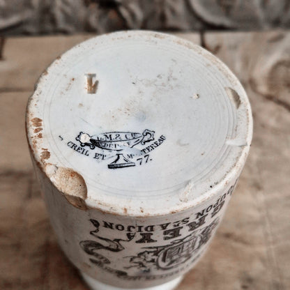 Grey Mustard Pot - Armes de Dijon - Creil & Montereau - 1877 / 1888