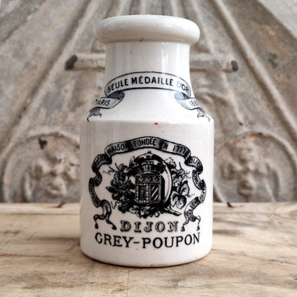 Grey-Poupon Mustard Pot - Opaque by Sarreguemines - 1890 / 1896