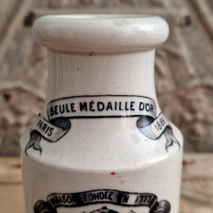 Grey-Poupon Mustard Pot - Opaque by Sarreguemines - 1890 / 1896