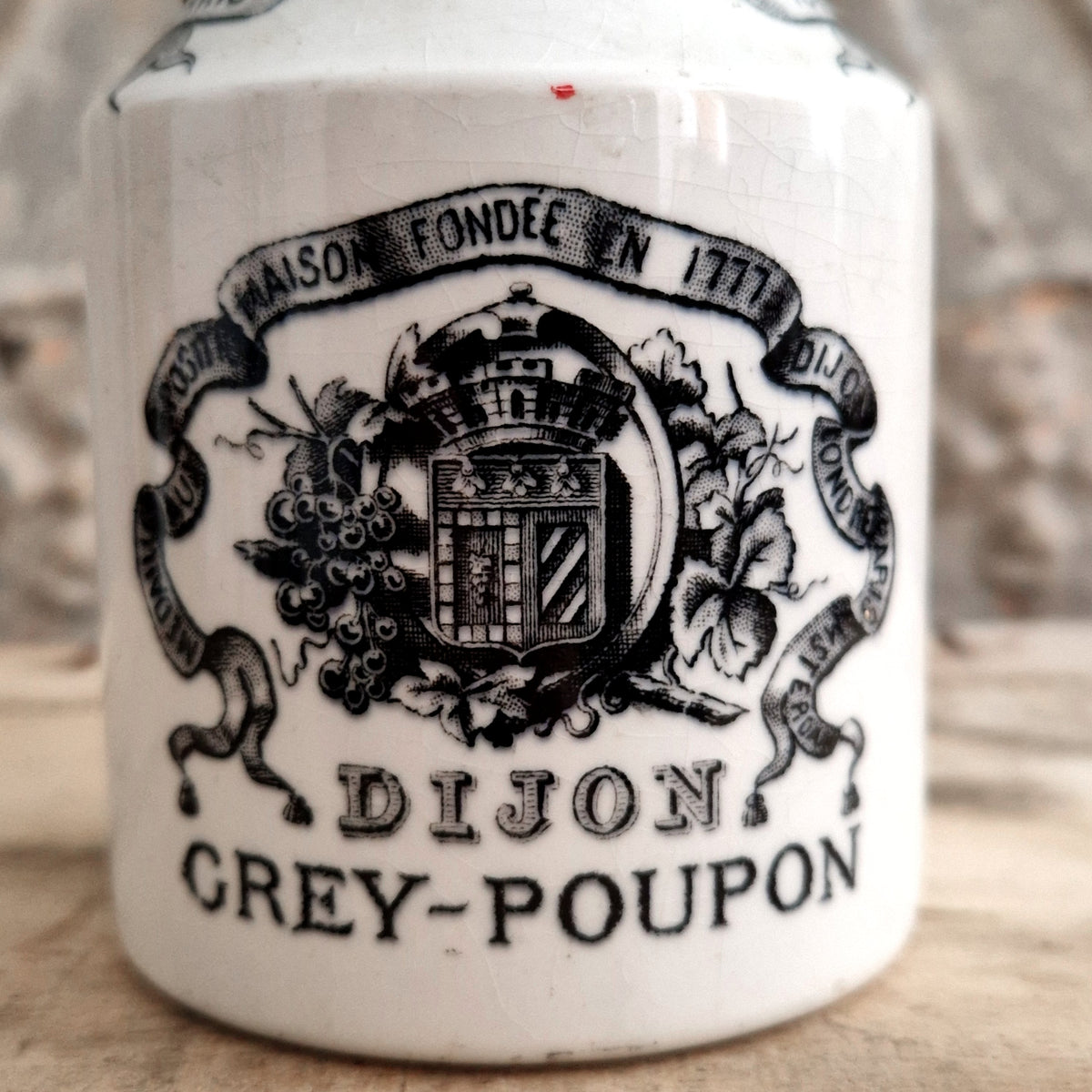 Grey-Poupon Mustard Pot - Opaque by Sarreguemines - 1890 / 1896