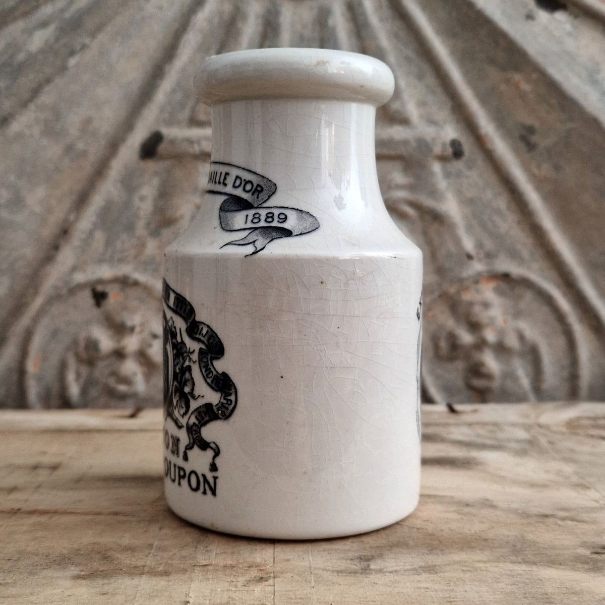 Grey-Poupon Mustard Pot - Opaque by Sarreguemines - 1890 / 1896