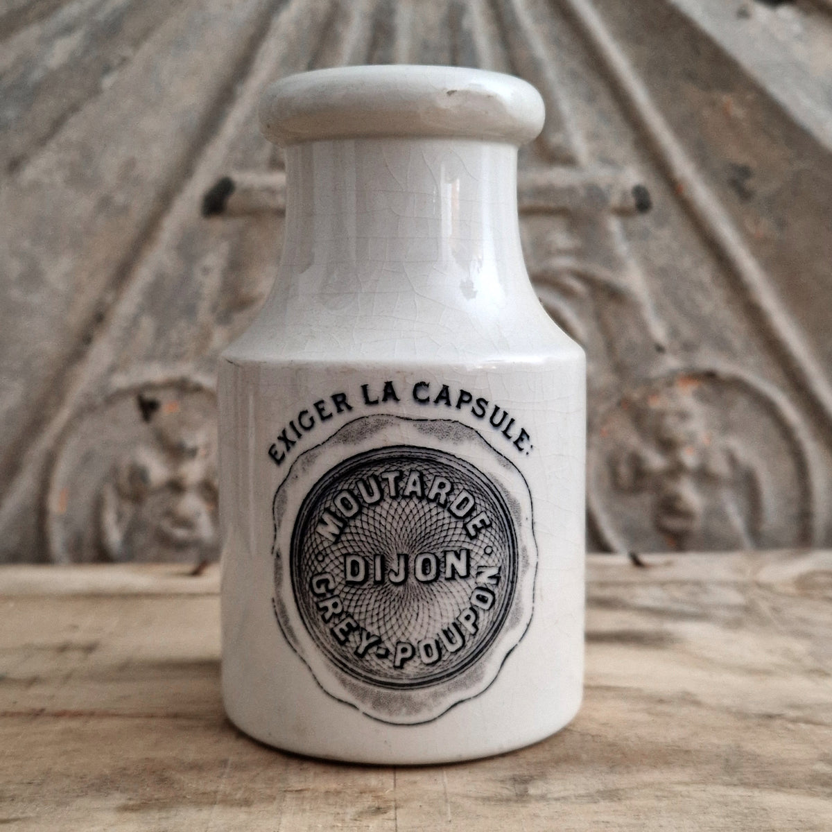 Grey-Poupon Mustard Pot - Opaque by Sarreguemines - 1890 / 1896