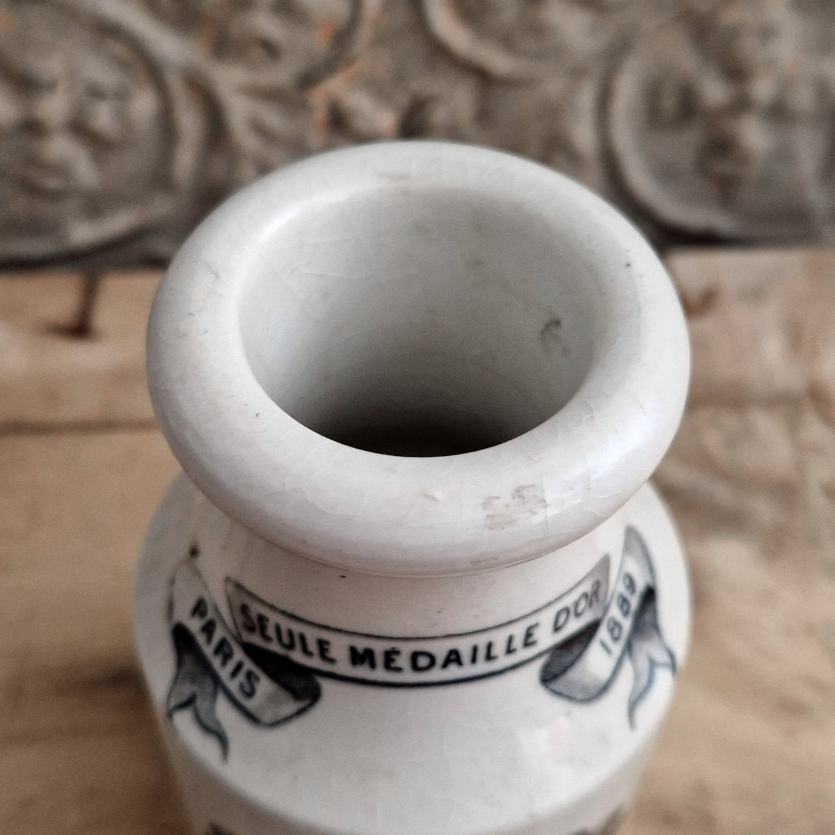 Grey-Poupon Mustard Pot - Opaque by Sarreguemines - 1890 / 1896